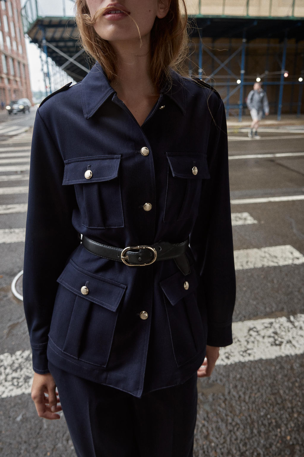BELTED JACKET WITH PATCH POCKETS - Zara фото 3