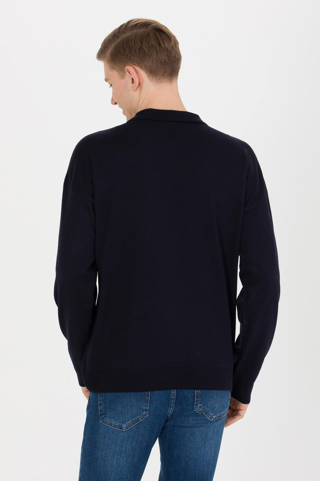 U. S. Polo Assn Мужской темно-синий трикотаж с воротником-поло - U.s. polo assn фото 5