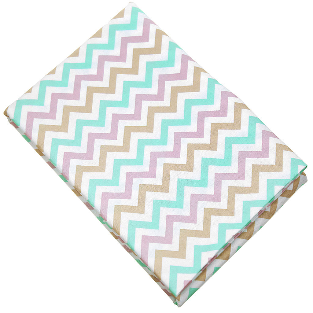 Зигзаг, бирюза Скатерть 180х145см, длина стола до 140см, на 6 персон, хлопок Премиум 186г/м2, Домашняя мода (Россия)  фото 3