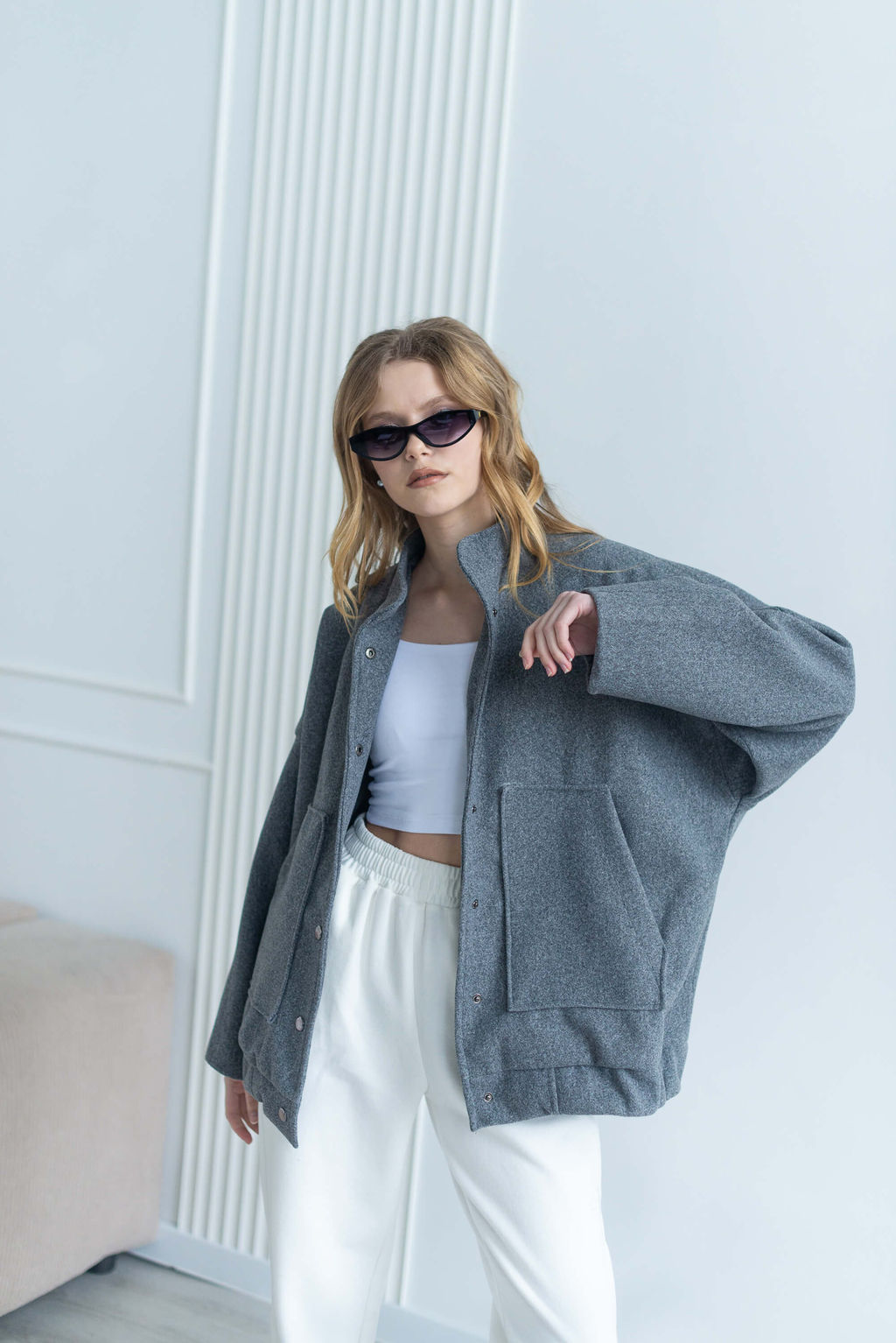 Бомбер Тайла (серый) - Nadi bordo фото 8