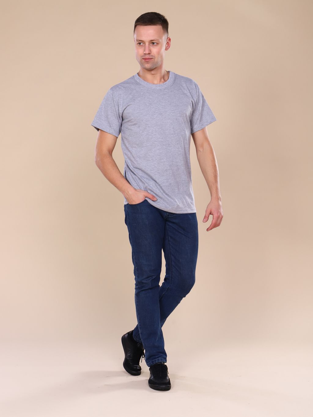 М112 Футболка мужская (серый) - Иванушка-трикотаж фото 7