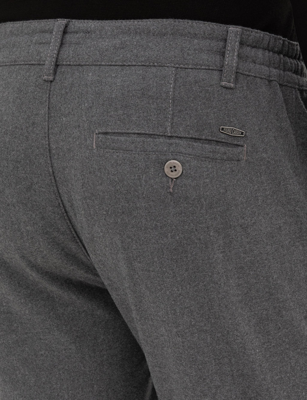 Gri Slim Fit Beli Lastikli Kordonlu Kanvas Pantolon - Pierre cardin фото 6