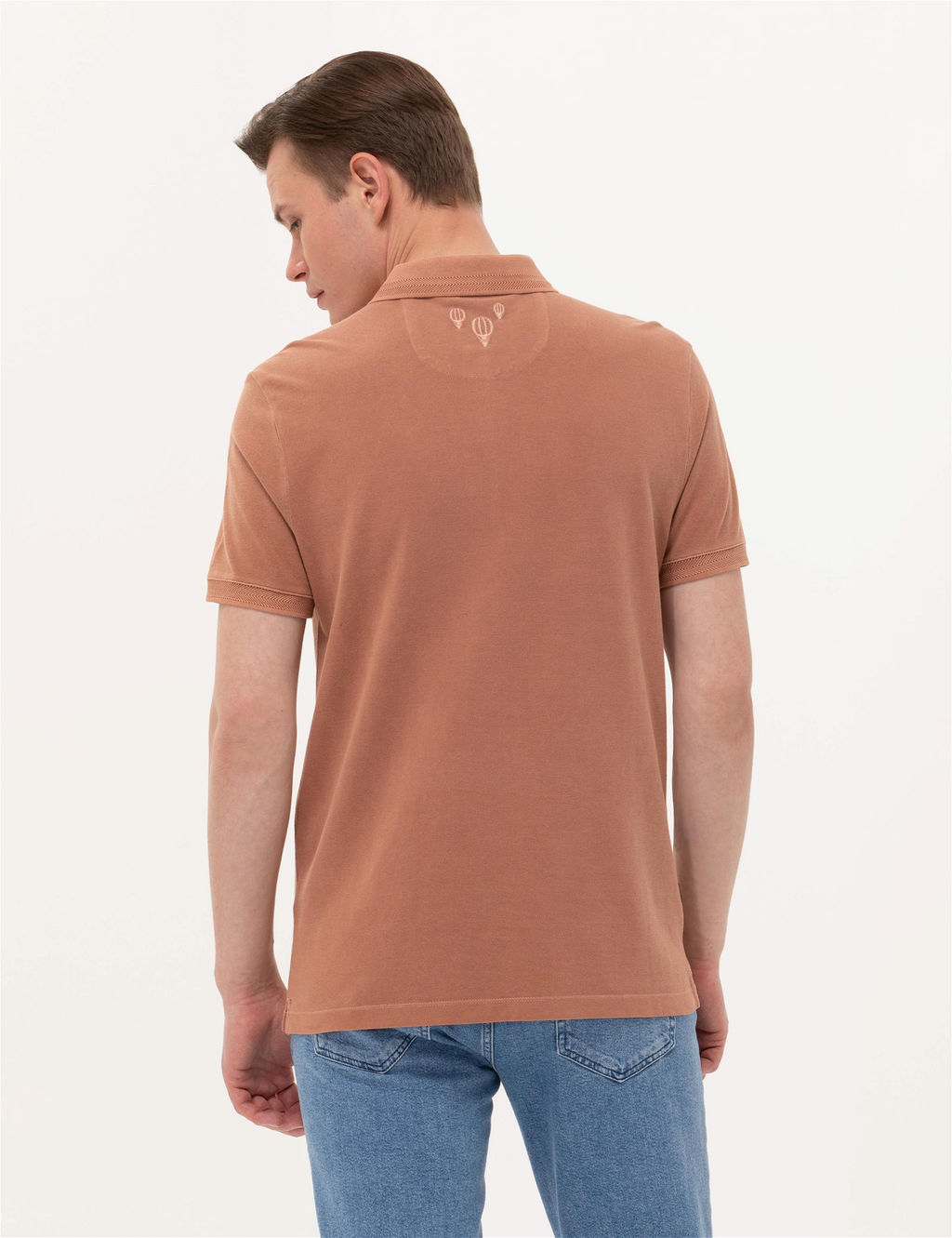 Kahverengi Slim Fit Polo Yaka Ti__rt - Pierre cardin фото 5