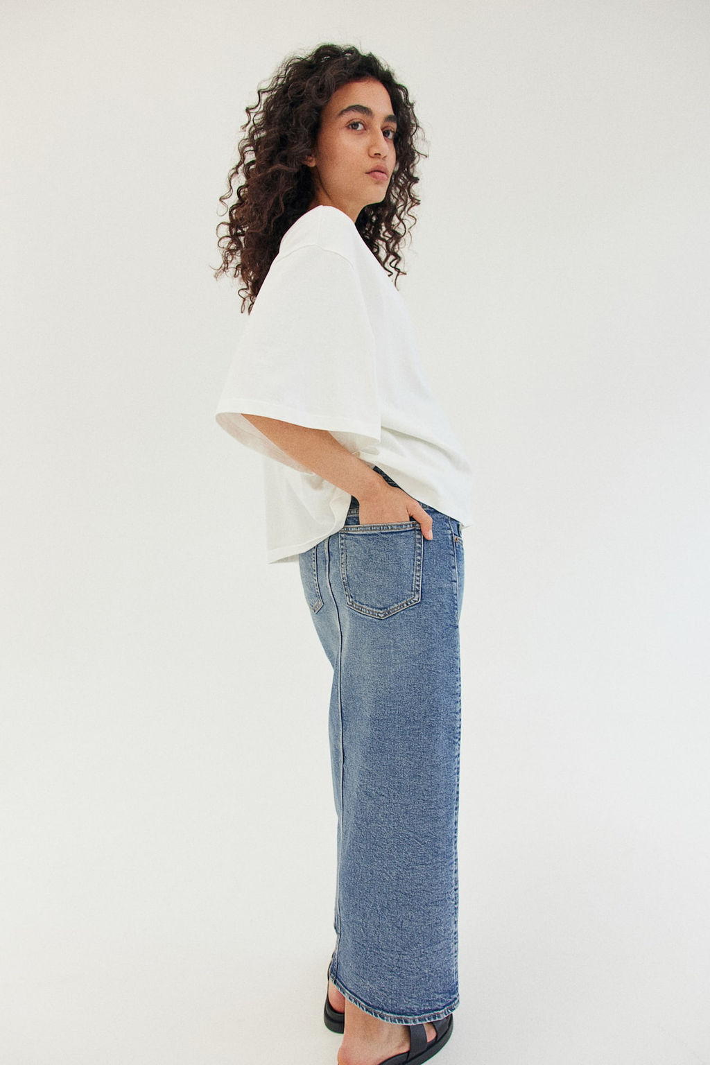MAMA Falda denim midi - H&m фото 4