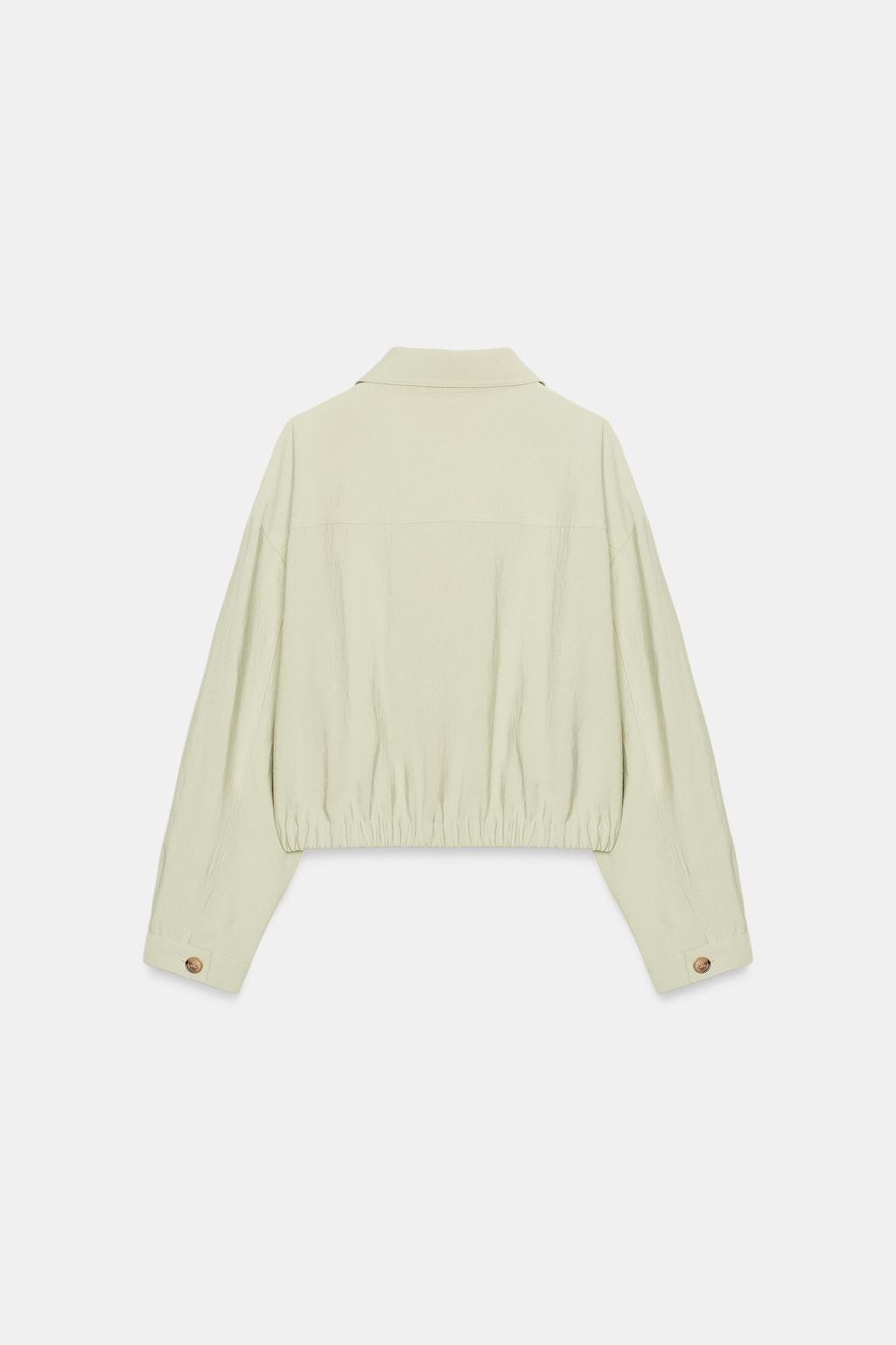 CHAQUETA CORTA BOLSILLOS SOLAPA / Verde agua - Zara фото 8