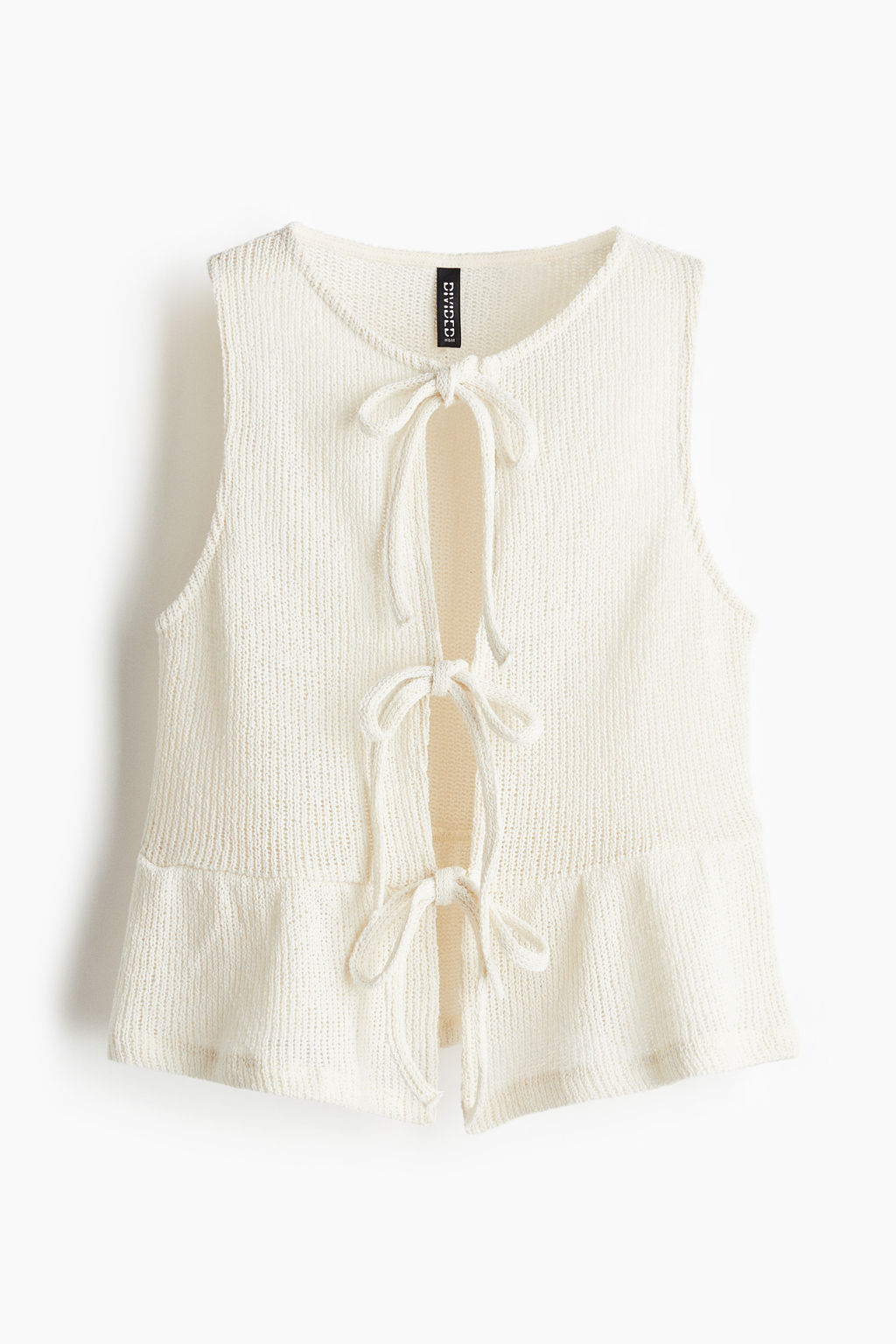 Top de anudar con peplum