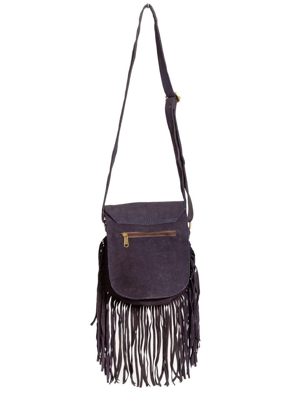 Сумка замшевая с бахромой через плечо 1111/5 - Ганг фото 4