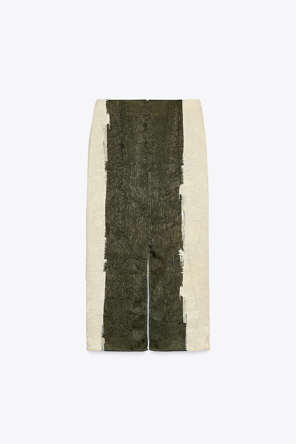CREASED-EFFECT PRINT MIDI SKIRT - Zara фото 15