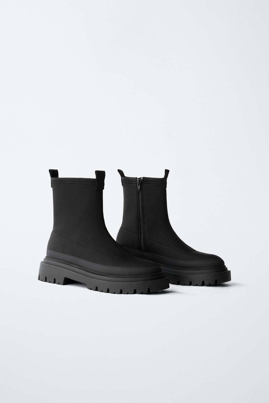 WATER-REPELLENT SOCK-STYLE ANKLE BOOTS - Zara фото 2