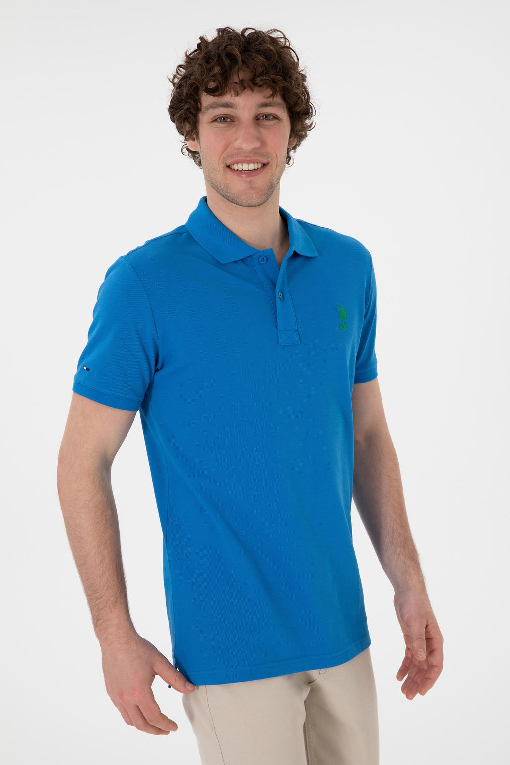 Erkek Slim Fit Polo Yaka Kobalt Basic Ti__rt Sepette S_rpriz _ndirim - U.s. polo assn фото 3
