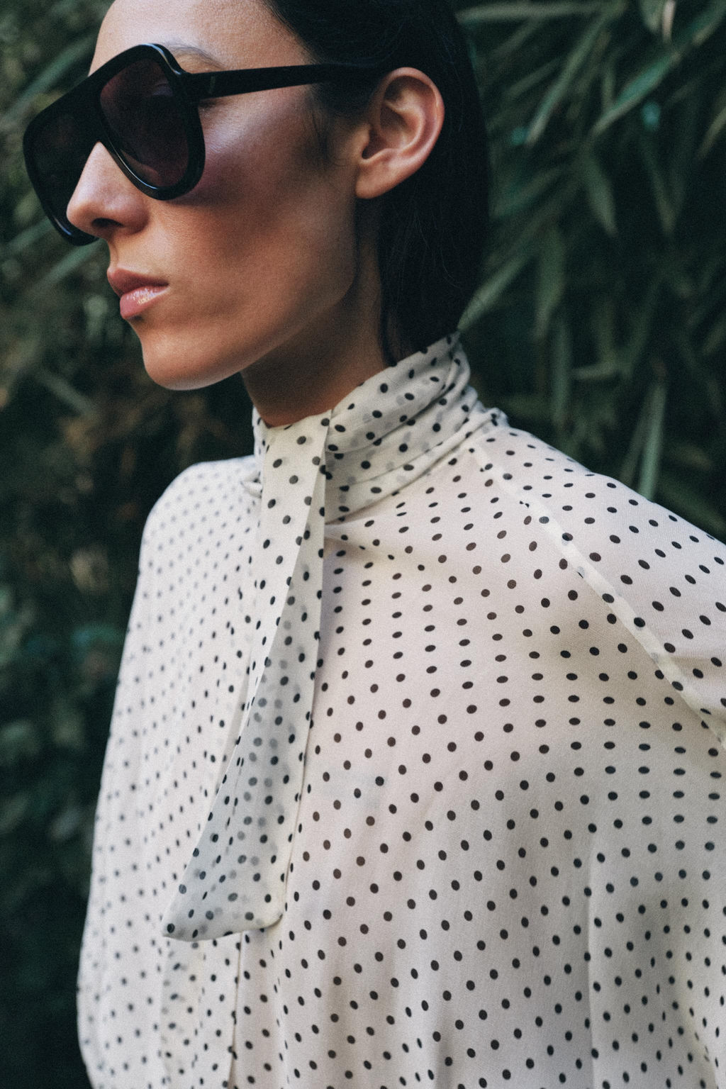 BLUSA LUNARES ZW COLLECTION / Blanco / Negro - Zara фото 2