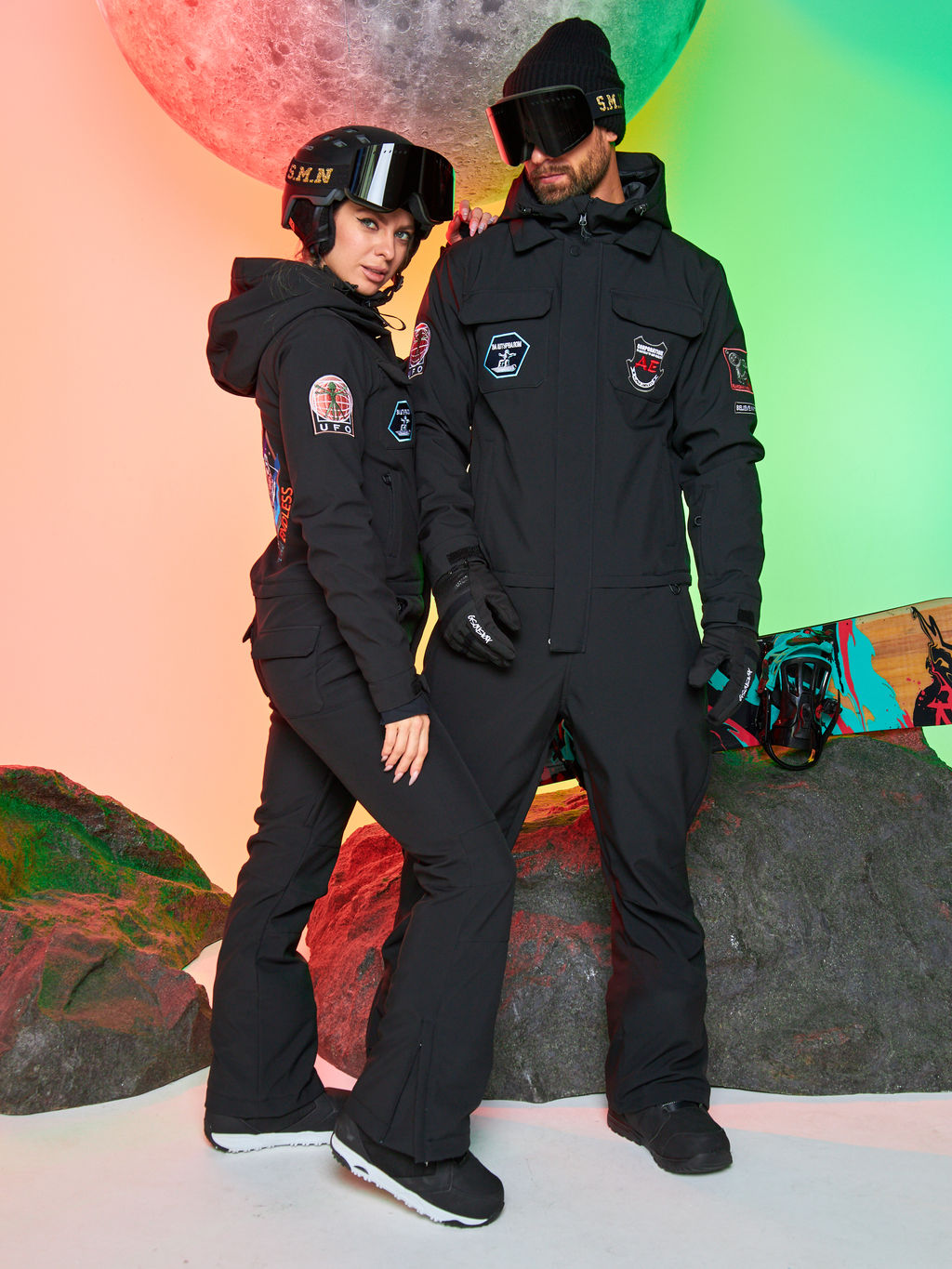 Женский сноубордический горнолыжный комбинезон Alpha Endless Aeternitas 223/2305 BLK - Черный  фото 5
