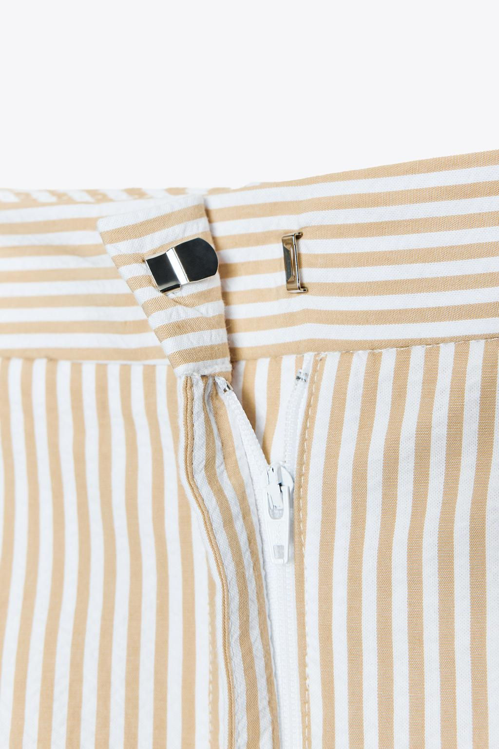 STRIPED CULOTTES WITH BELT - Zara фото 8