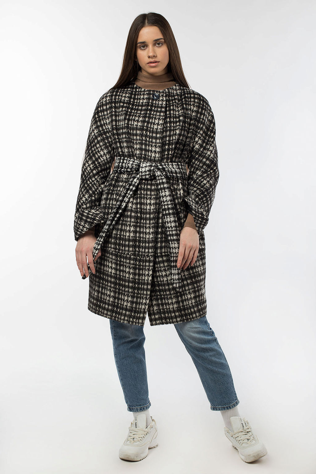 Пальто женское демисезонное (пояс) - El podio фото 3