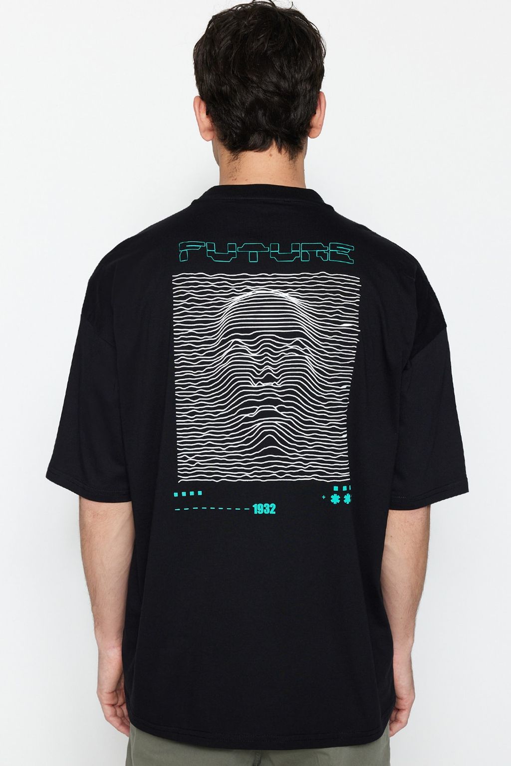 TRENDYOL MAN Antrasit Oversize/Genis Kesim Kabar?k Bask?l? %100 Pamuklu T-Shirt TMNSS23TS00171 - Trendyolmilla фото 13