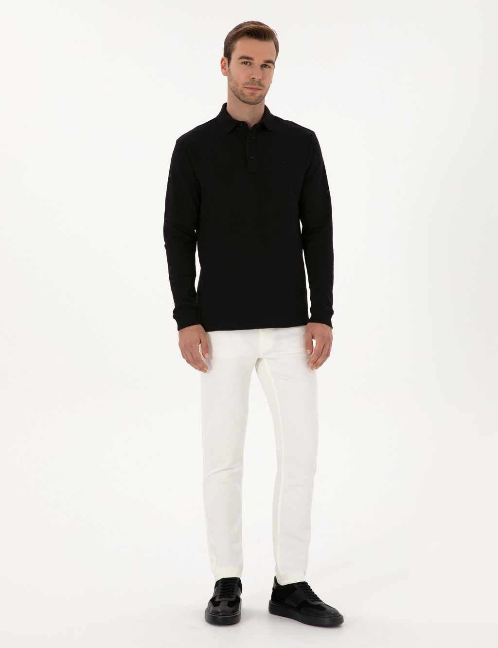 Siyah Regular Fit Sweatshirt - Cacharel фото 4