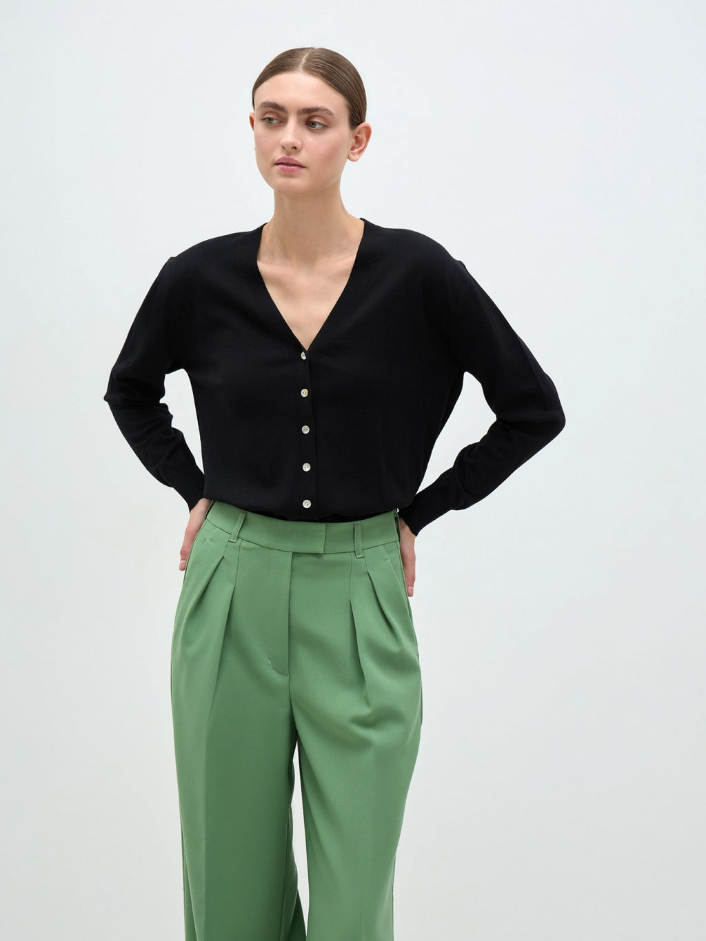 Conso/KCL 240717 - black Кардиган женский