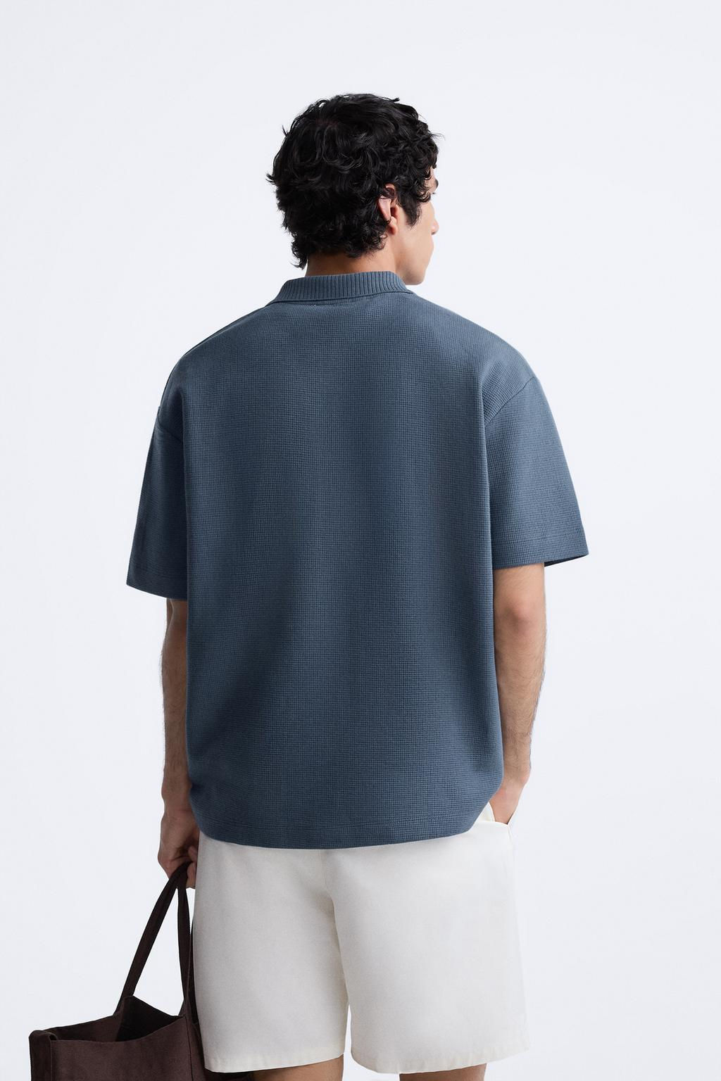 TEXTURED POLO SHIRT - Zara фото 11