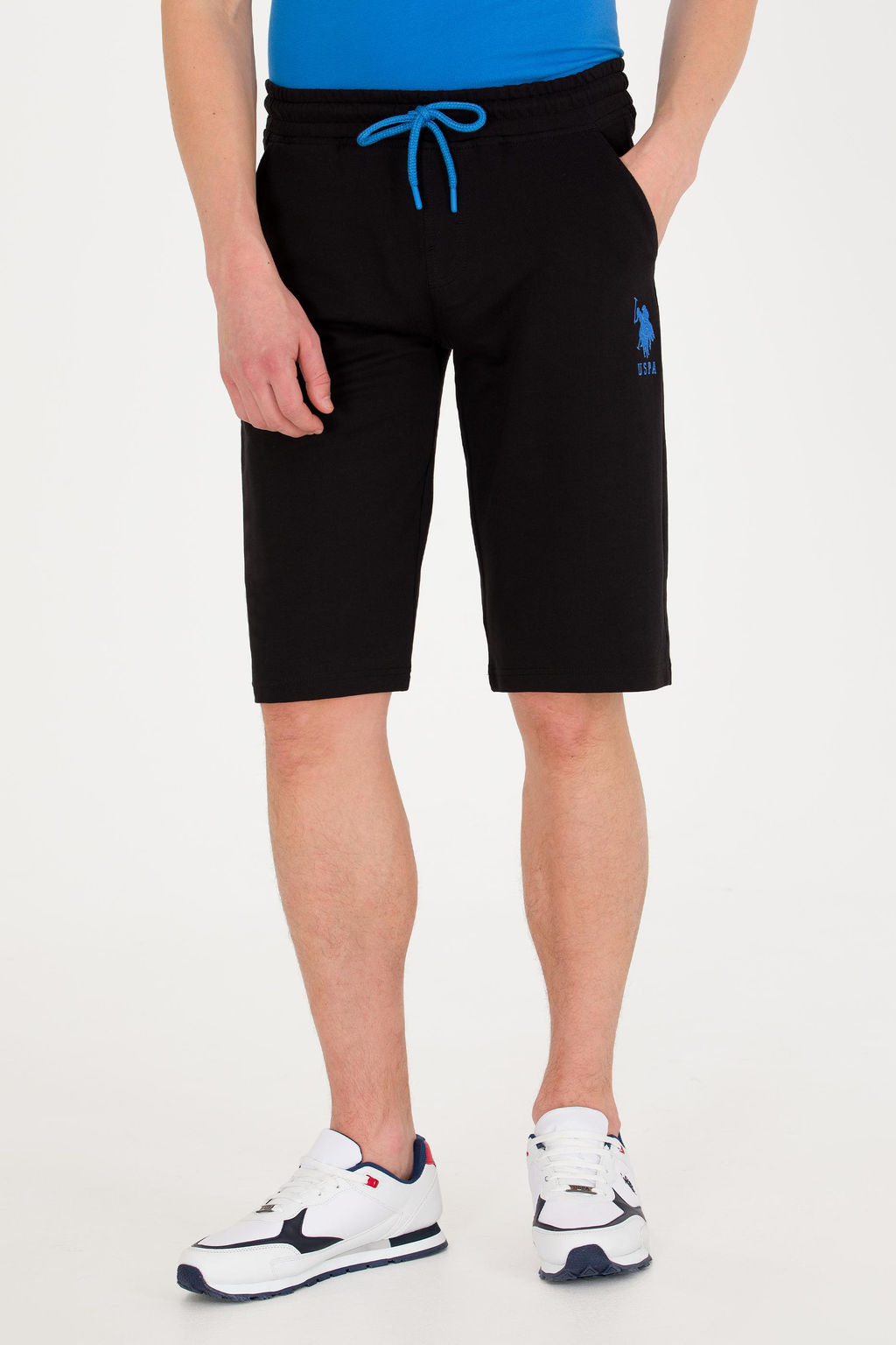 Мужские черные вязаные шорты - U.s. polo assn фото 2