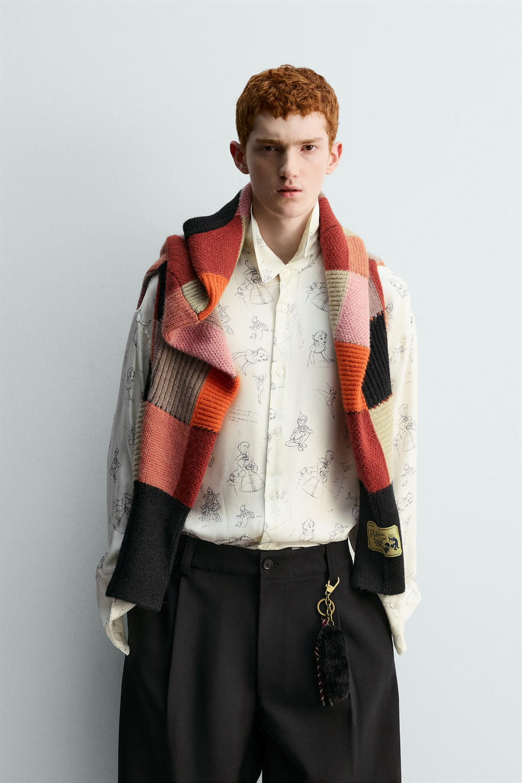 SILK - VISCOSE PETER PAN CHARACTERS SHIRT HARRY LAMBERT FOR ZARA фото 2