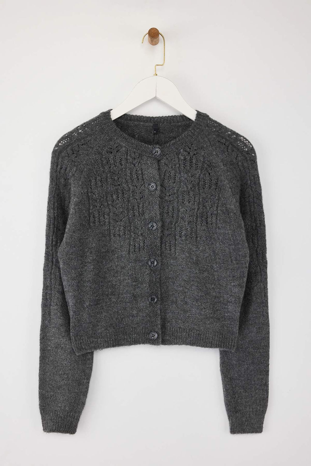 TRENDYOLMILLA Pembe Yumusak Dokulu Ajurlu/Delikli Triko H?rka TWOAW21HI0020 фото 13