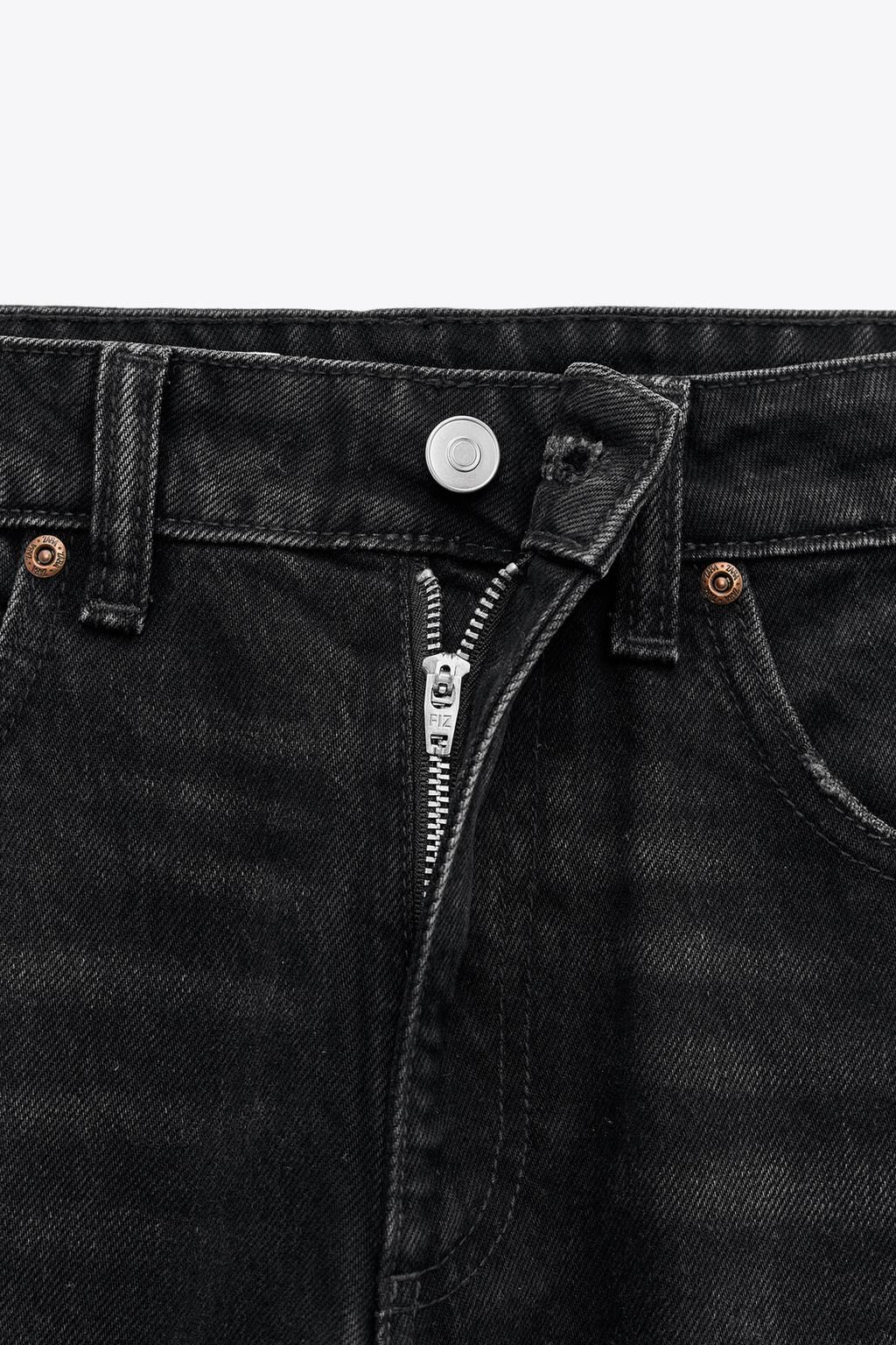 TRF WIDE-LEG MID-RISE FULL LENGTH JEANS - Zara фото 17