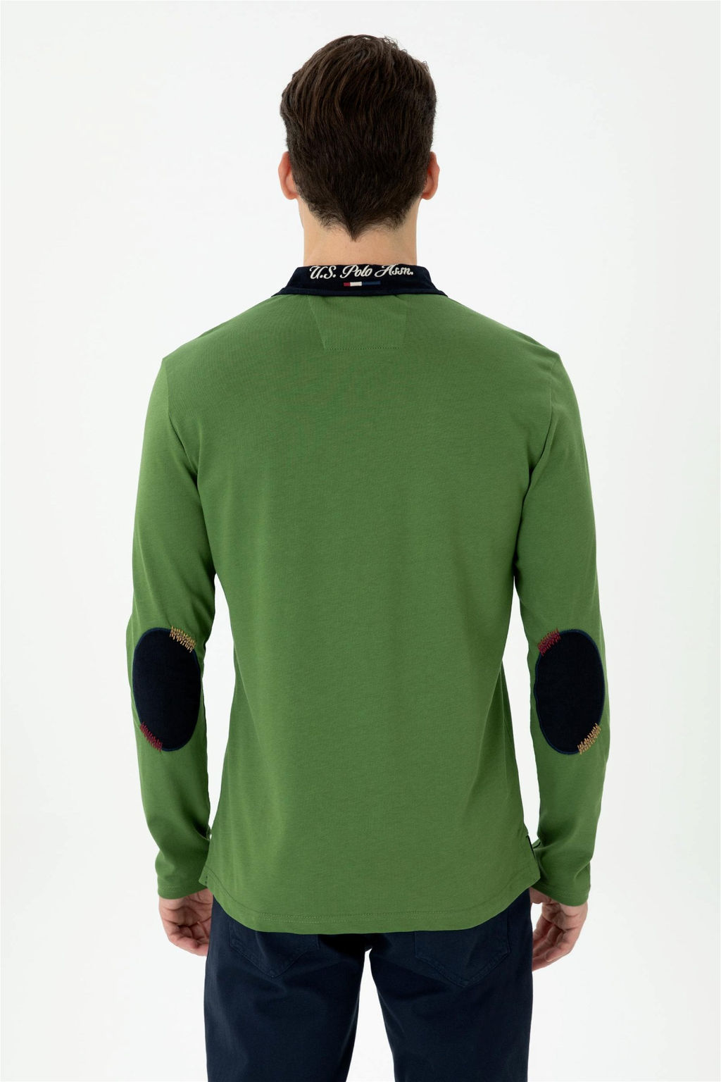 U. S. Polo Assn Мужская зеленая толстовка с воротником-поло - U.s. polo assn фото 12