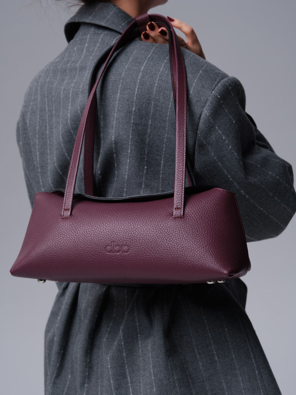 Кожаная сумка Raduy DBR 31127 бордовое вино фото 2