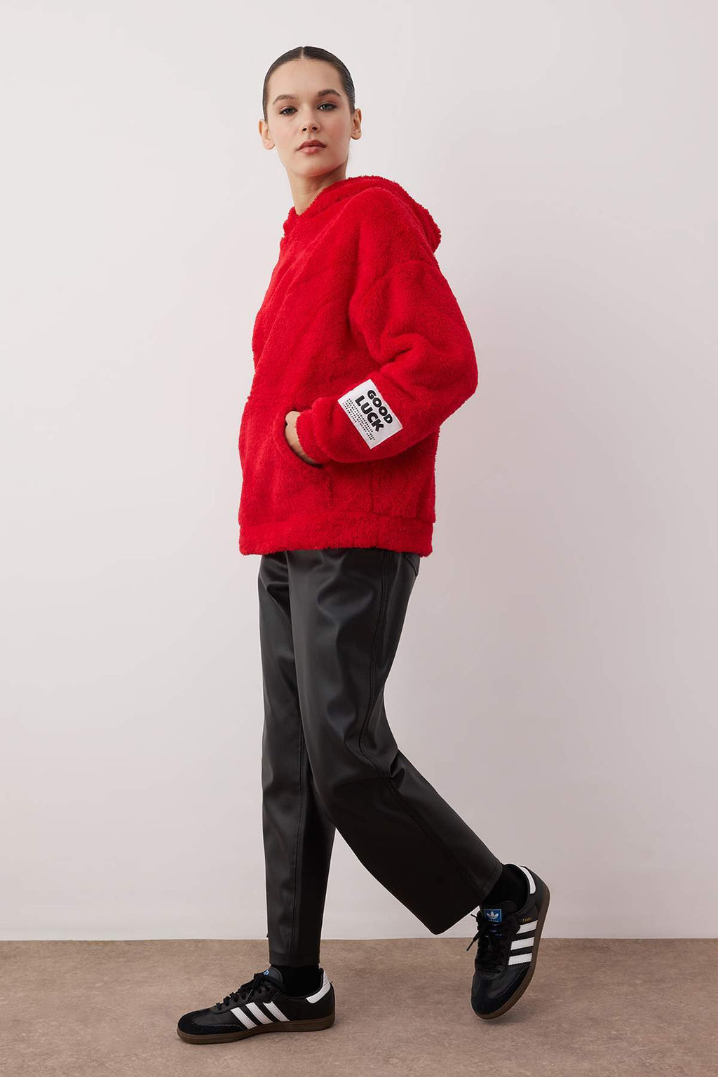 Antrasit Pelus Etiket Detayl? Regular/Normal Kal?p Pelus Orme Sweatshirt TWOAW26SW00221 - Trendyolmilla фото 6