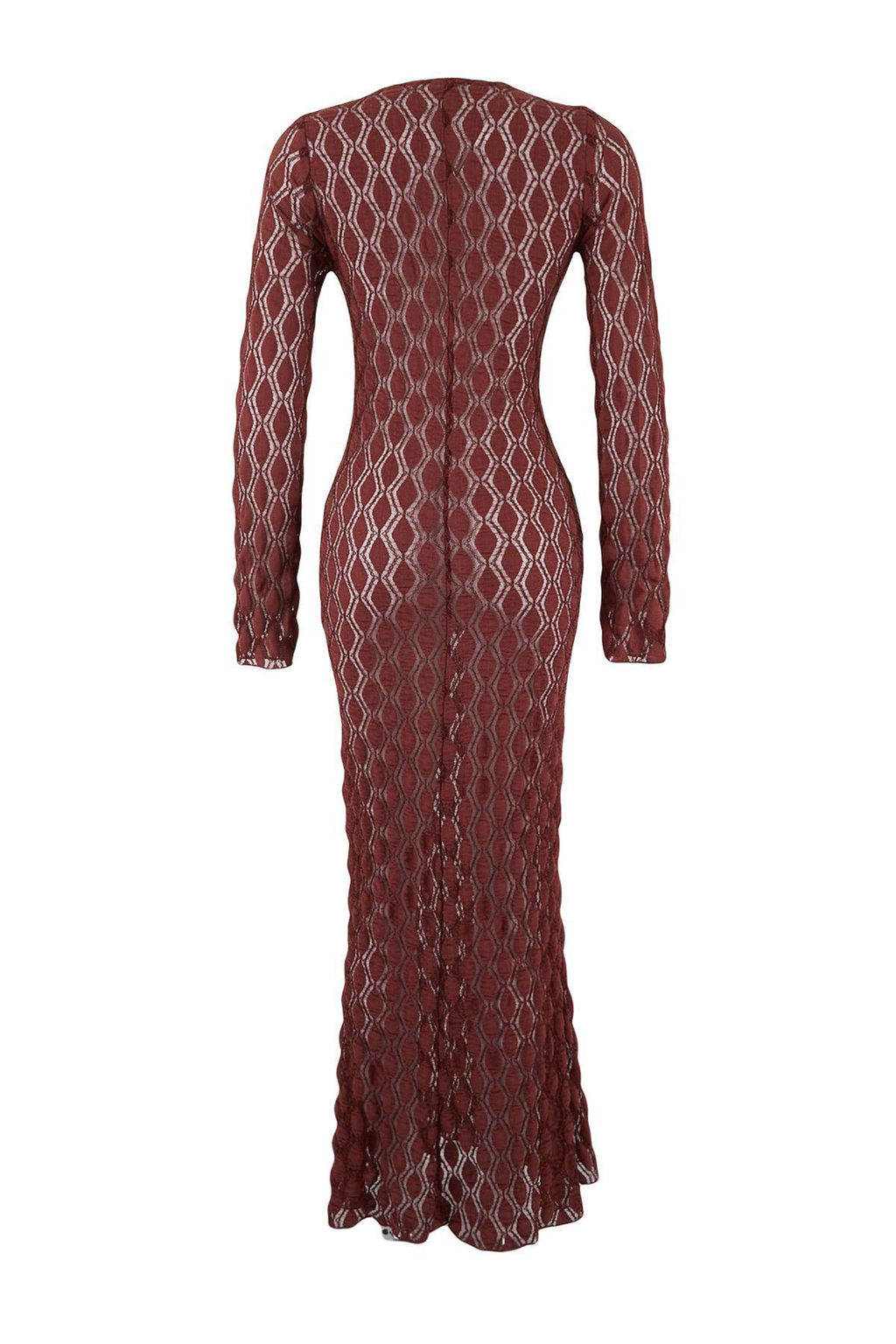 Bordo Orme Maxi Aksesuar Detayl? Plaj Elbisesi TBESS26EL00018