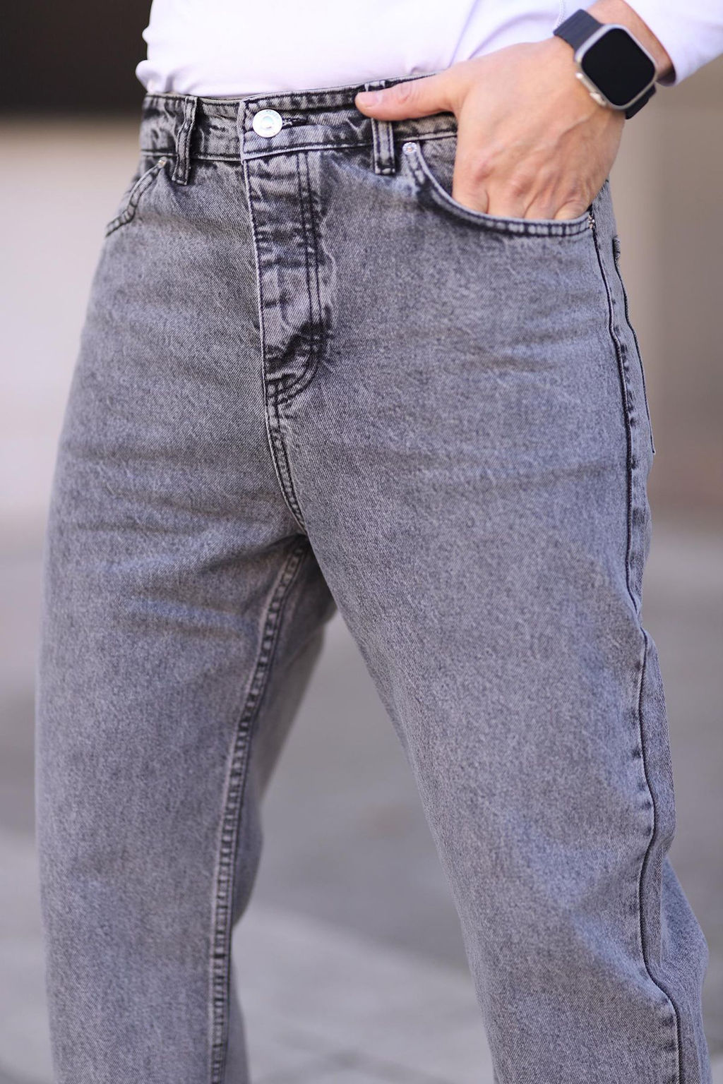 TRENDYOL MAN Ac?k Mavi %100 Pamuk Baggy Fit Jeans Bol Kot Pantolon TMNAW24JE00027 - Trendyolmilla фото 40