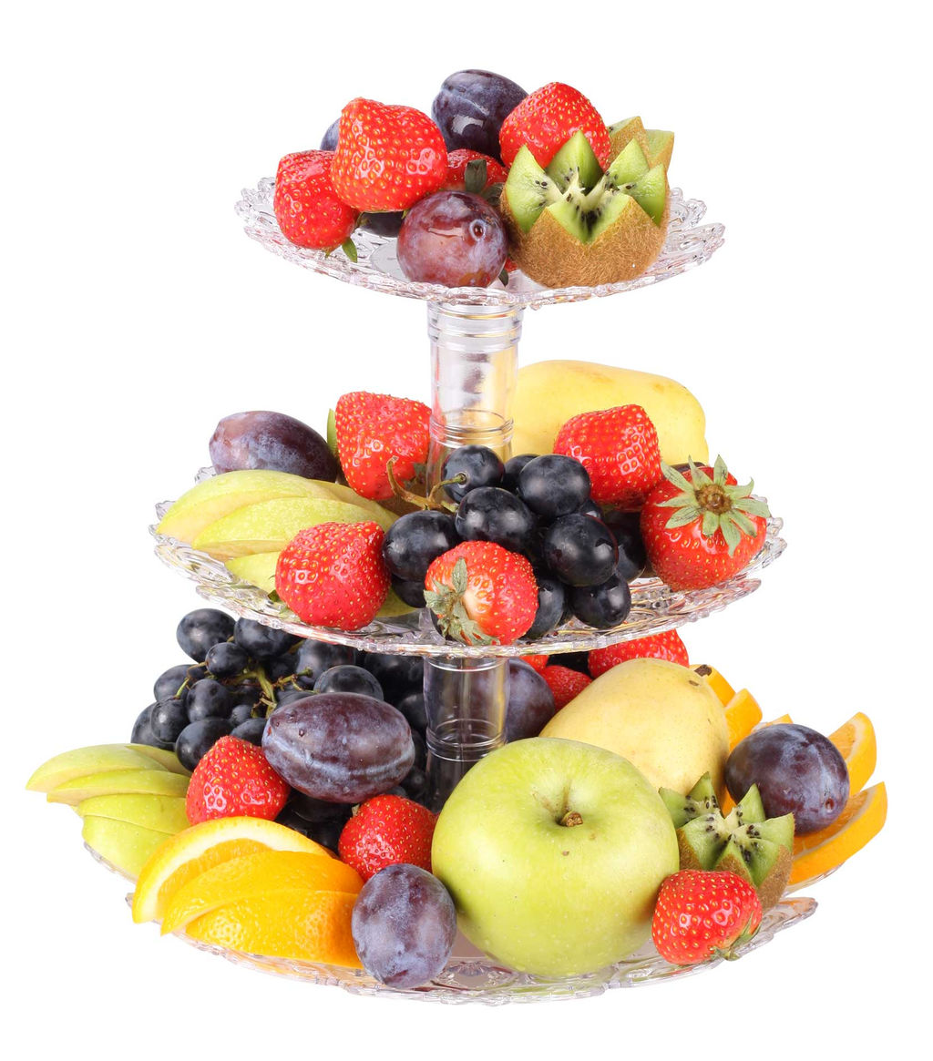 Фруктовница "Мелодия" 3-х ярусная М6406 прозрач.