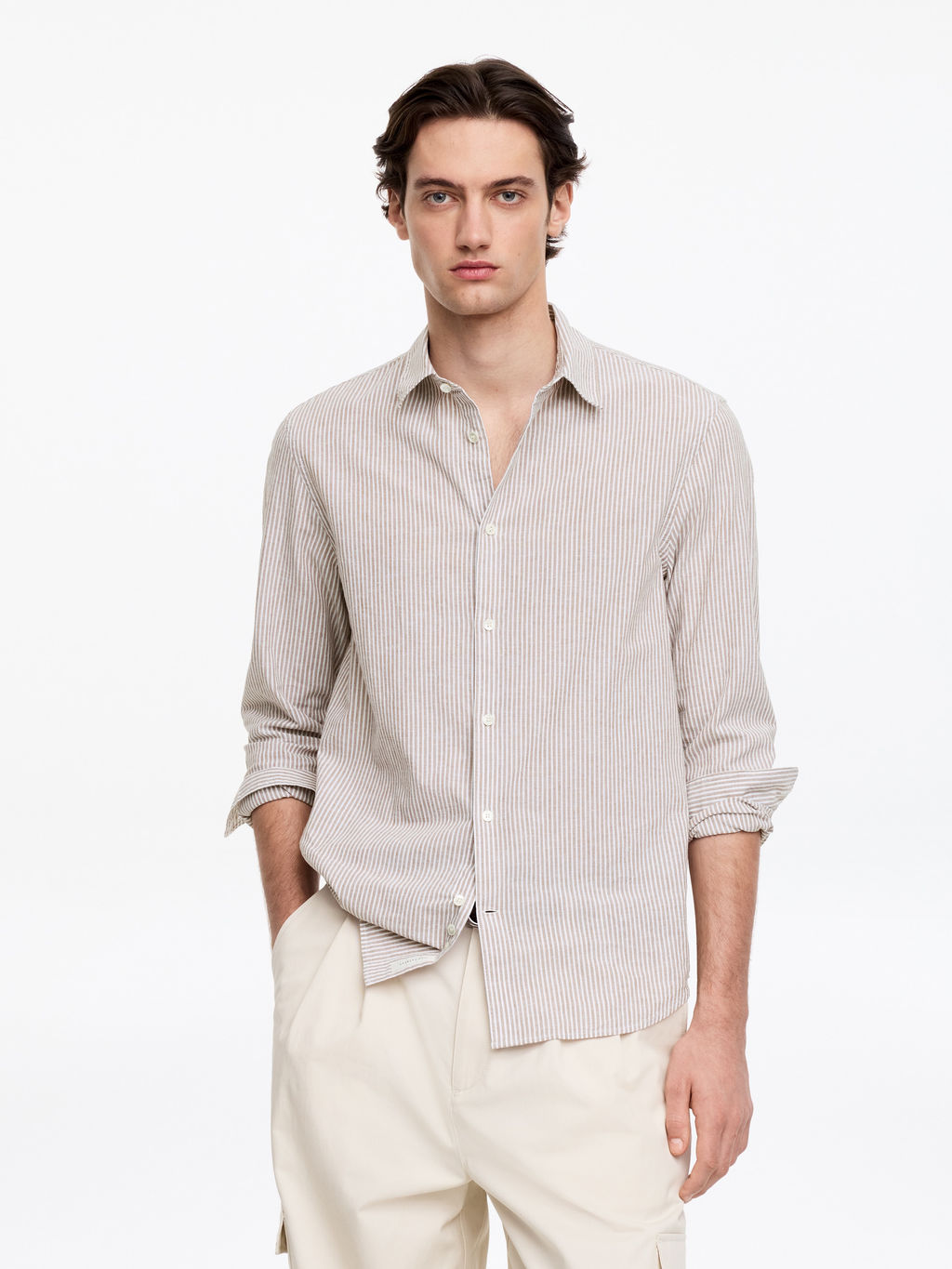 Camisa en mezcla de algod?n - H&m фото 10