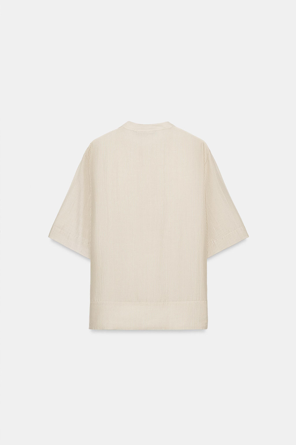 BLUSA FLUIDA MANGA CORTA ZW COLLECTION / Crudo / Negro - Zara фото 4