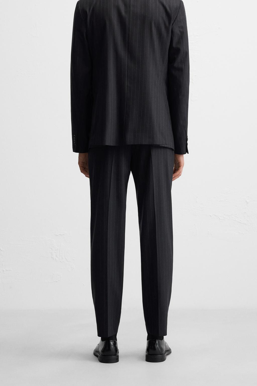 PINSTRIPE SUIT TROUSERS - Zara фото 3