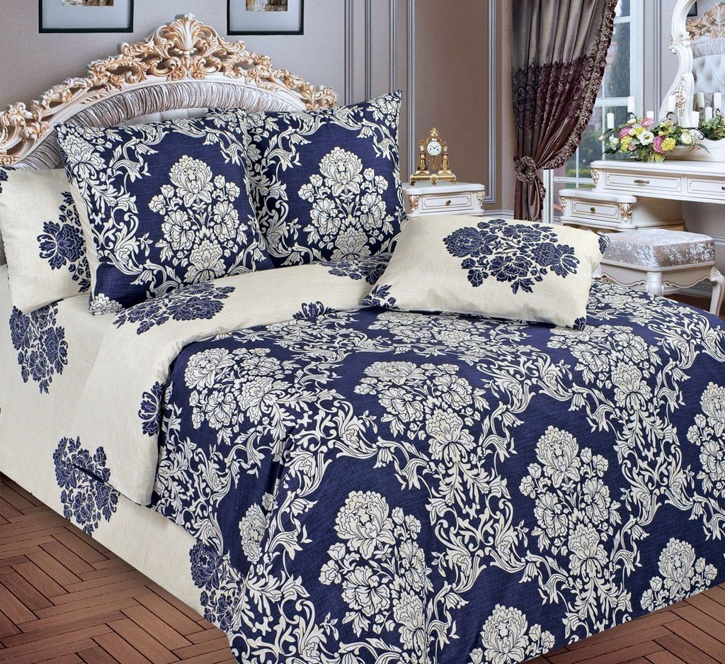 Постельное белье - Сатин Барокко 1,5-спальный (молния) - Luteks фото 2