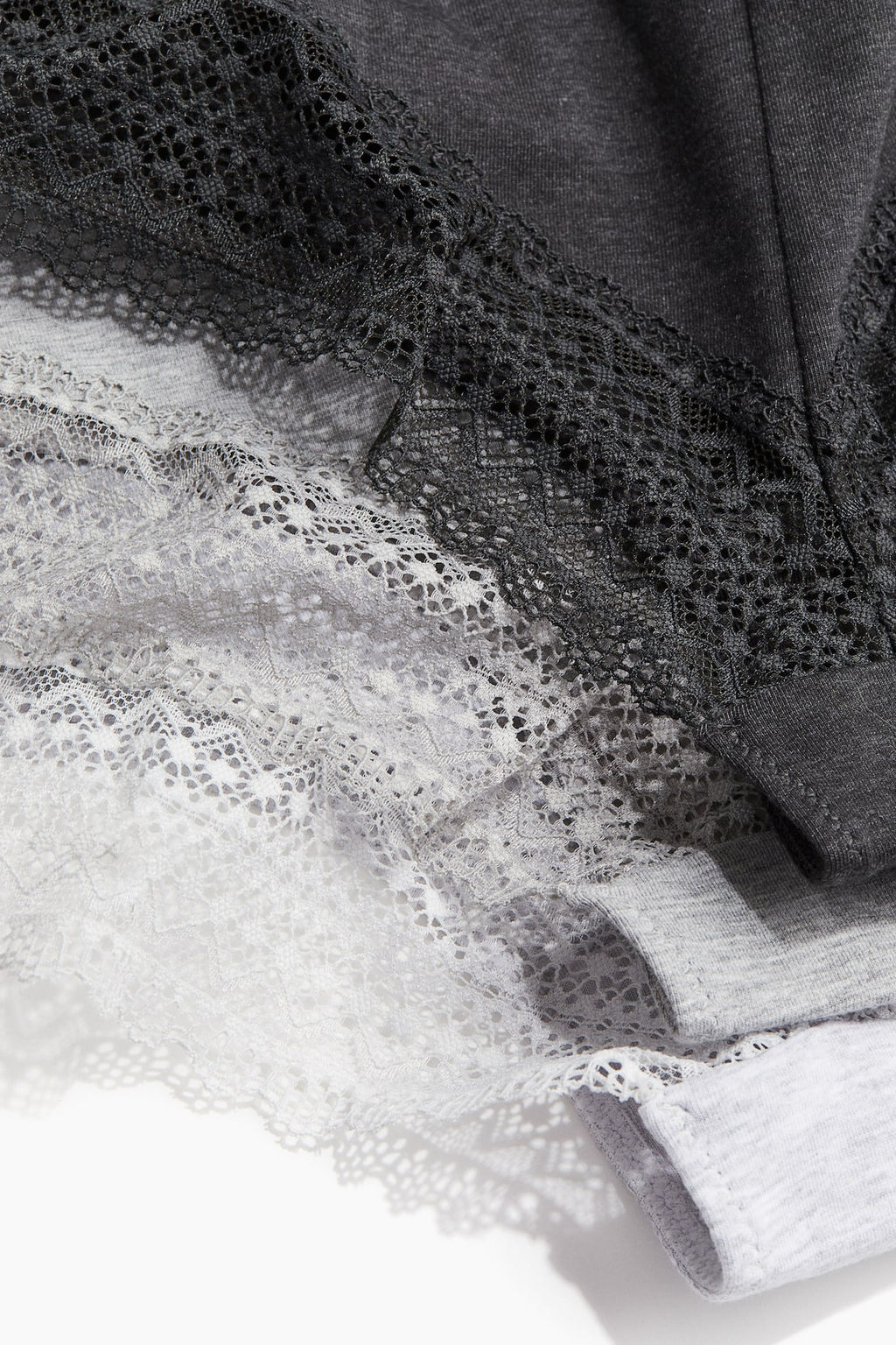 Pack de 3 bragas Hipster de encaje y algodon - H&m фото 8