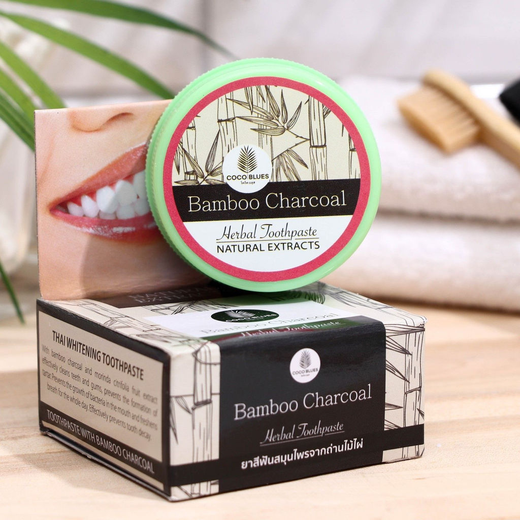 Coco Blues Травяная зубная паста с экстрактом бамбукового угля / Bamboo Charcoal Herbal Toothpaste, 30 г 3470  фото 2