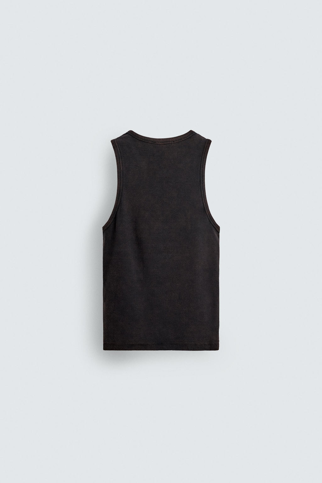 CAMISETA TANK RIB LAVADO / Marr?n oscuro - Zara фото 9