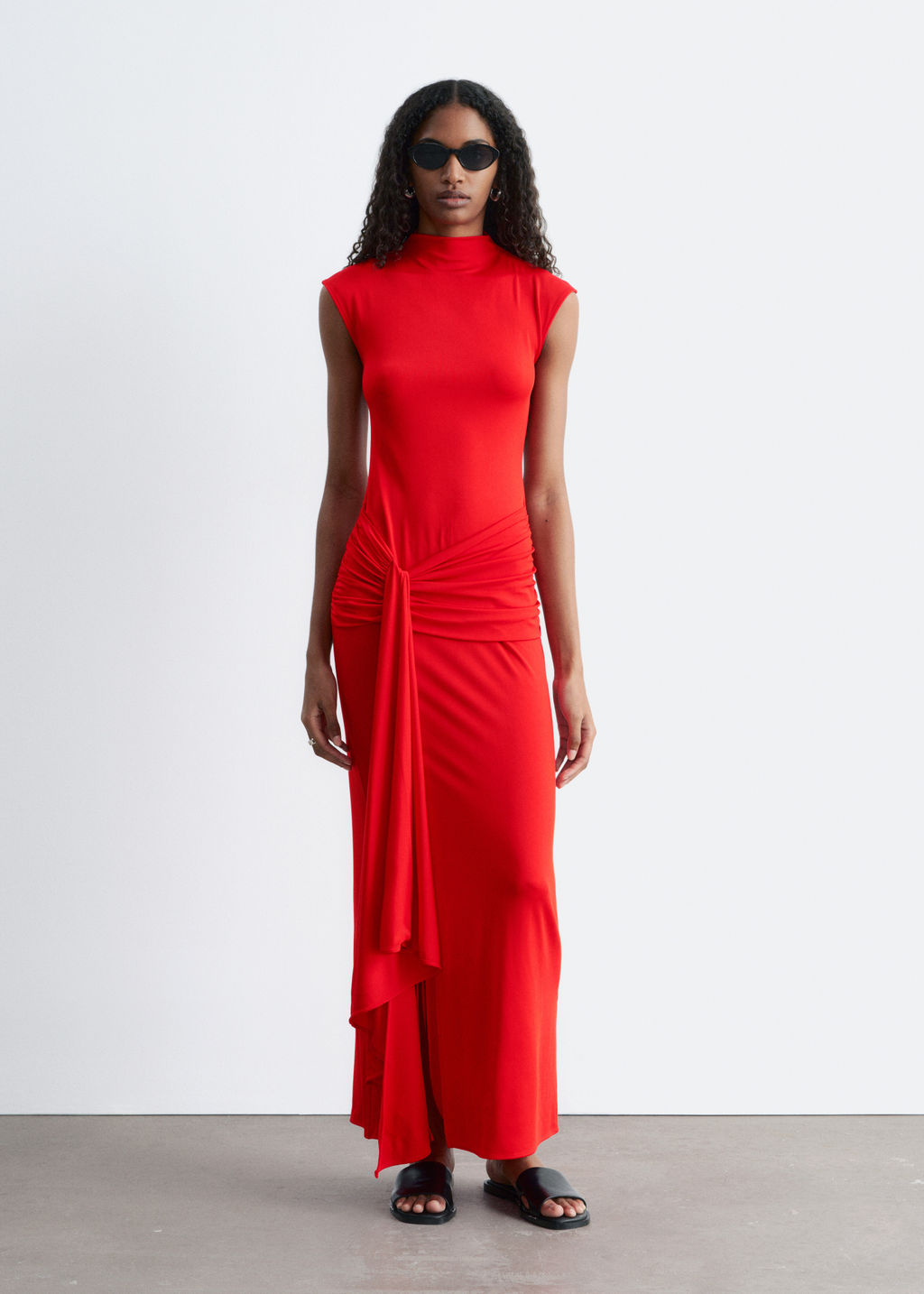 Vestido midi de frontal cruzado - H&m фото 4