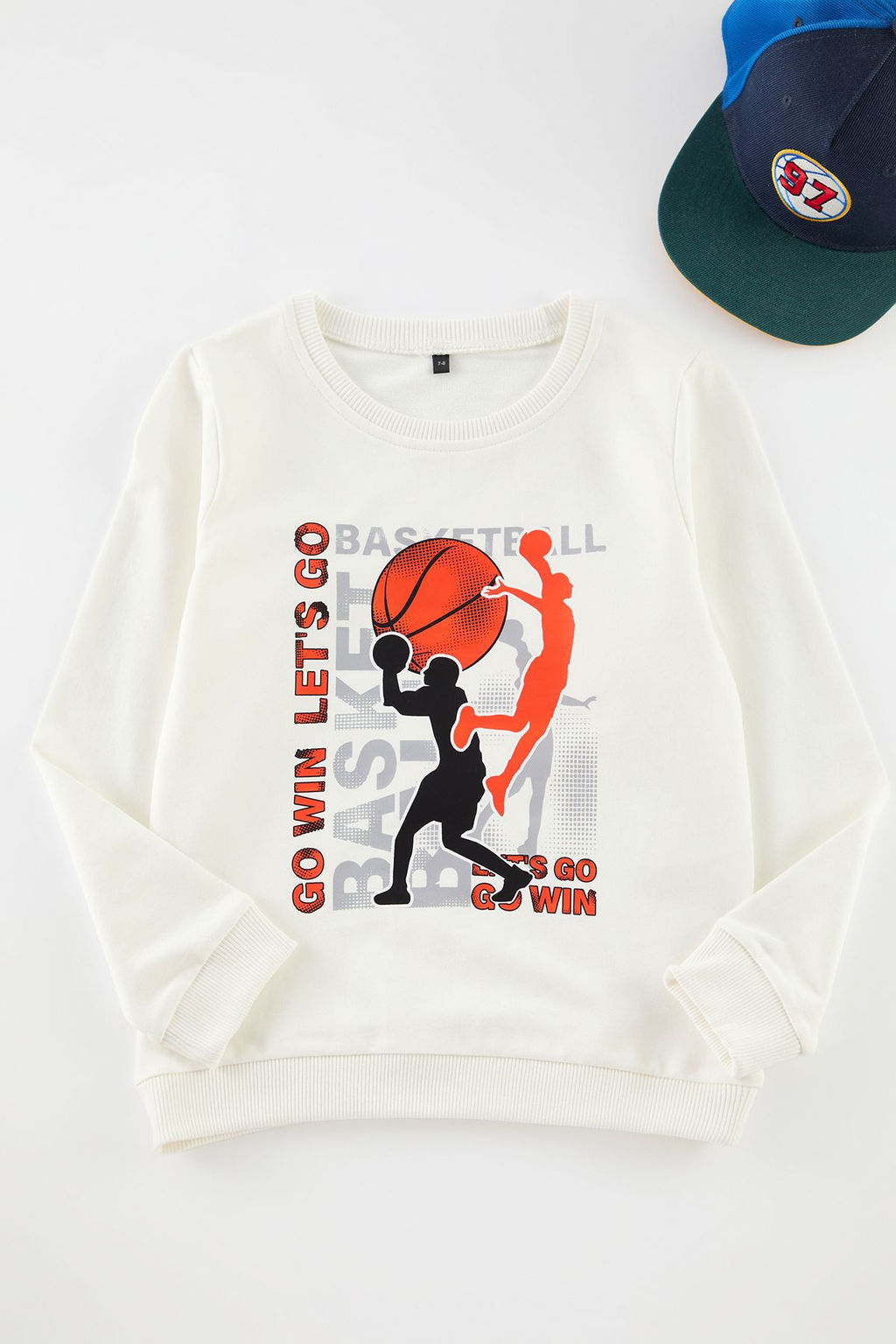 Indigo Erkek Cocuk Slogan Desenli Pamuklu Bisiklet YakaOrme Sweatshirt TKDAW25SW00026 - Trendyolmilla фото 3