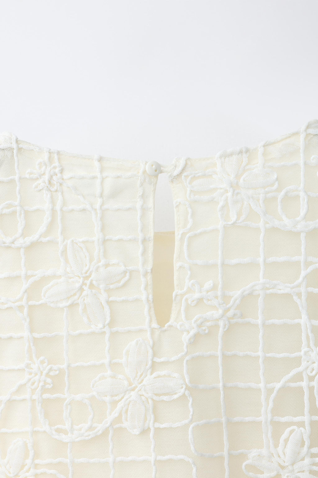 VESTIDO TUL FLORES / Crudo - Zara фото 4