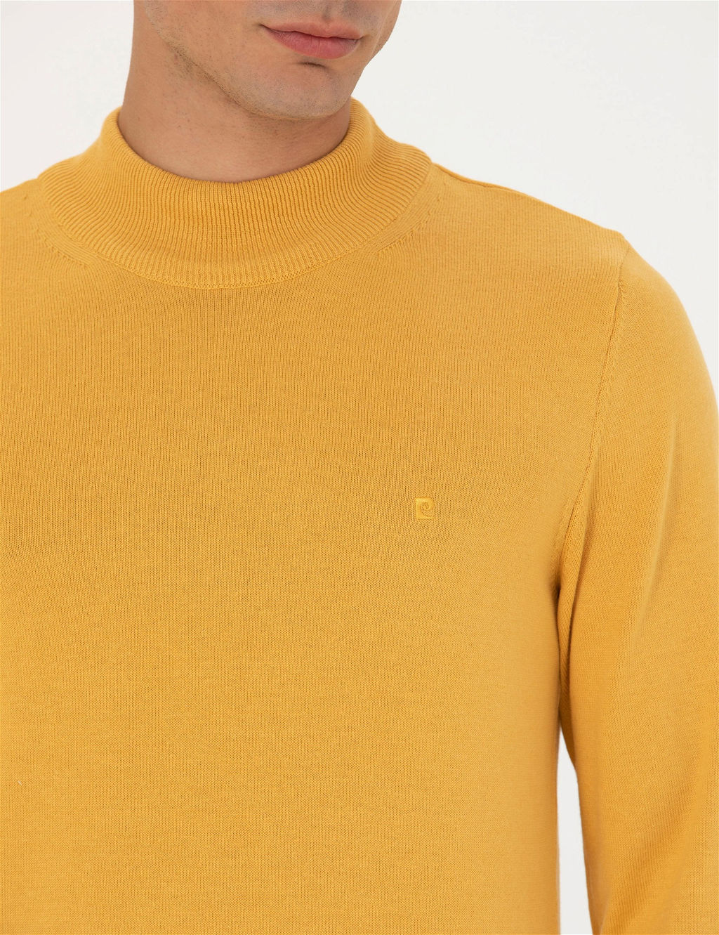 Hardal Slim Fit Yar_m Bal_k__ Yaka Basic Triko Kazak