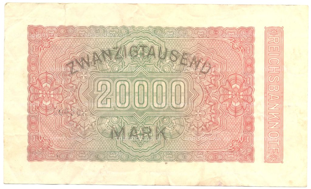Банкнота 20000 марок 1923 года Германия