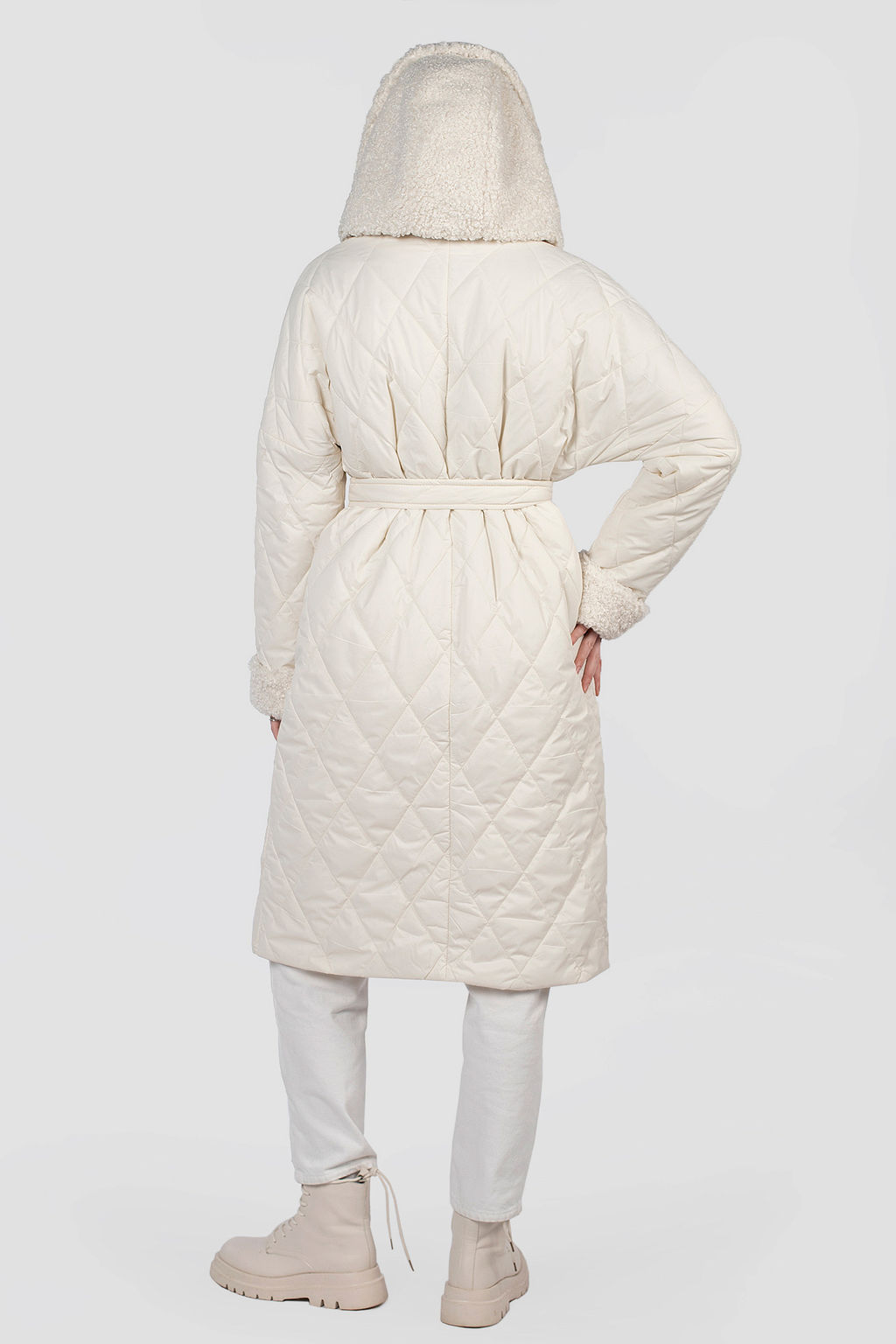 05-2164 Куртка женская зимняя (пояс) - El podio фото 3