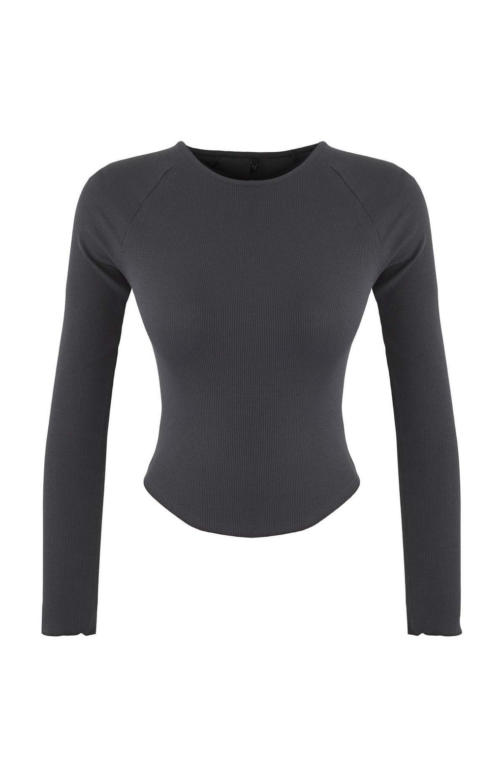 Teen Ac?k Sar? Fitted/Vucuda Oturan Crop/K?sa Orme Bluz TWOAW26BZ00080 - Trendyolmilla фото 11