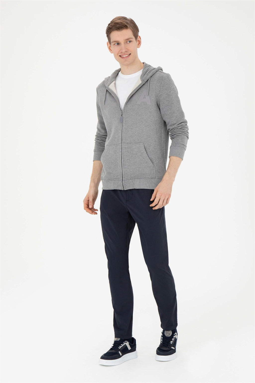 Мужские темно-синие брюки из плотной ткани - U.s. polo assn фото 3