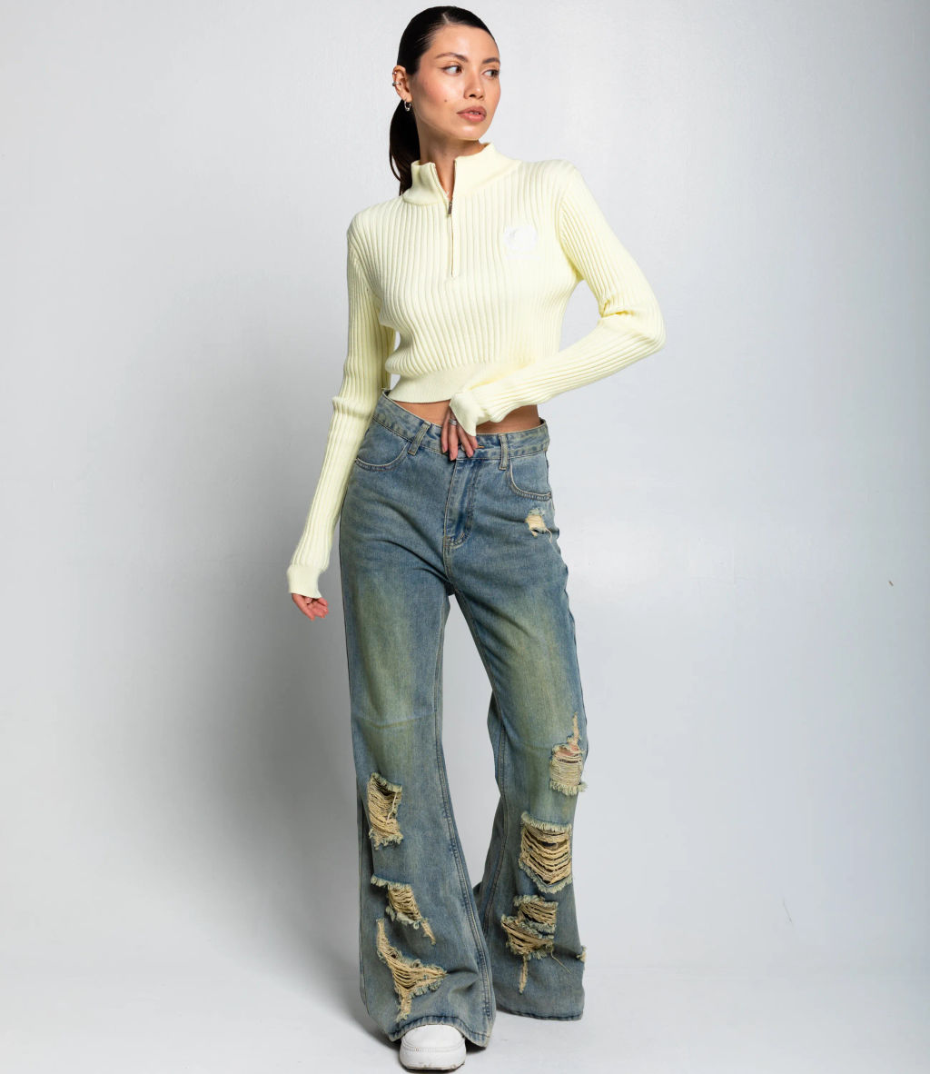 Джемпер #КТ1228, светло-жёлтый