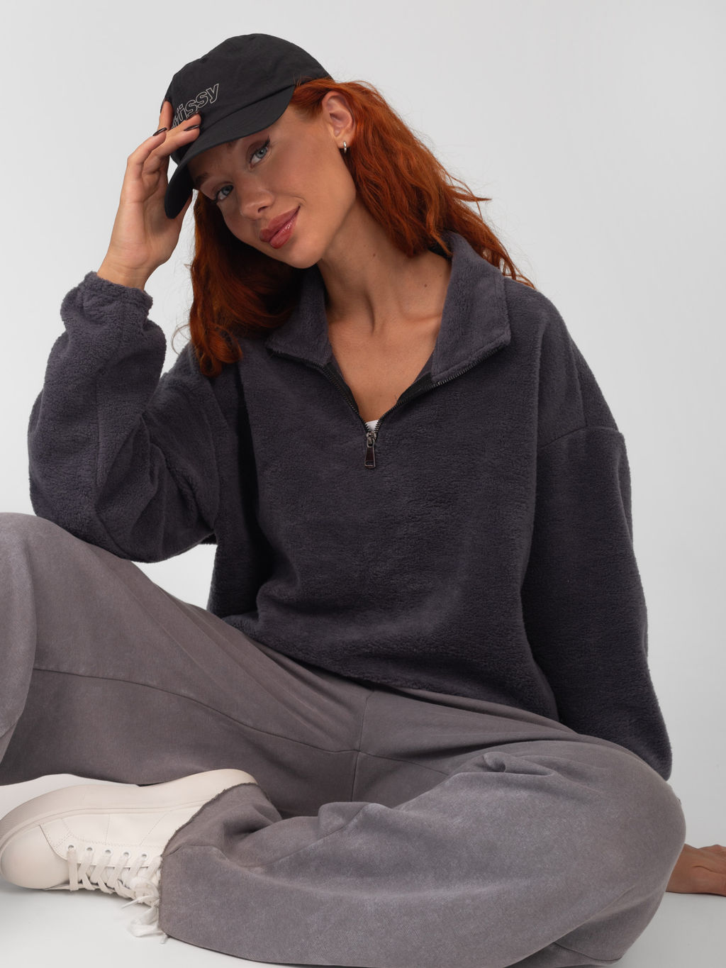 Толстовка женская футер начес 3-х нитка ТЕДДИ ГРАФИТ - Domtrik фото 2