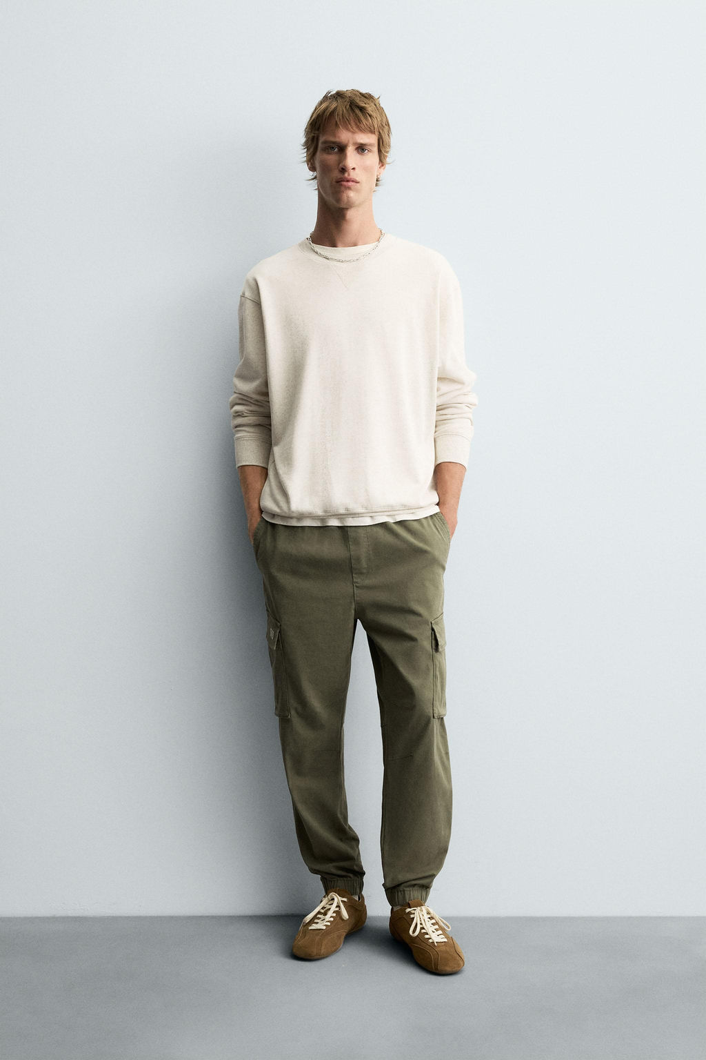 SLIM FIT CARGO TROUSERS - Zara фото 10